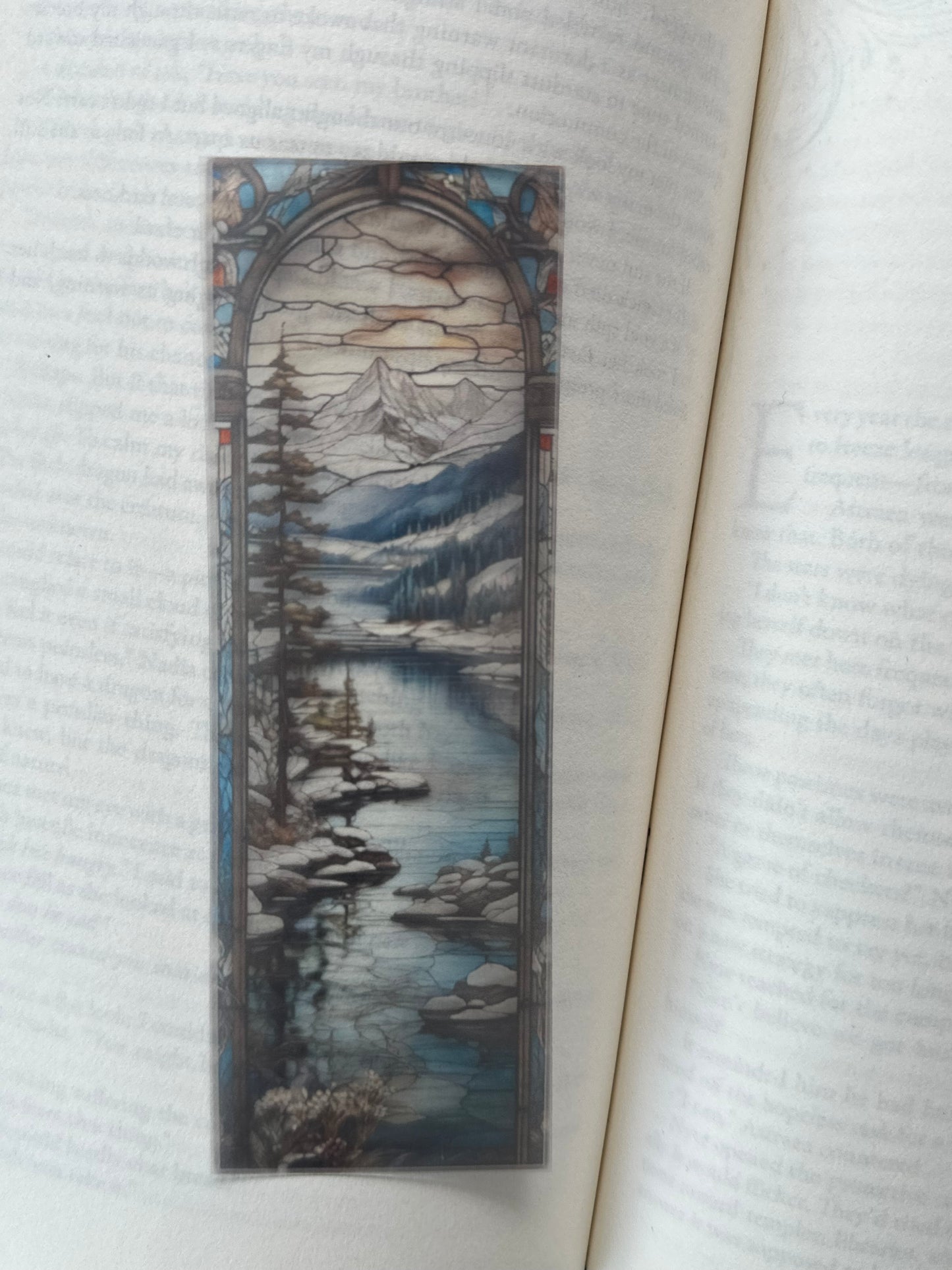 Stained Glass Style Landscape - Bookmark (60)