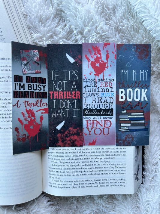 Thriller Bookmark Bundle - 4 Pack