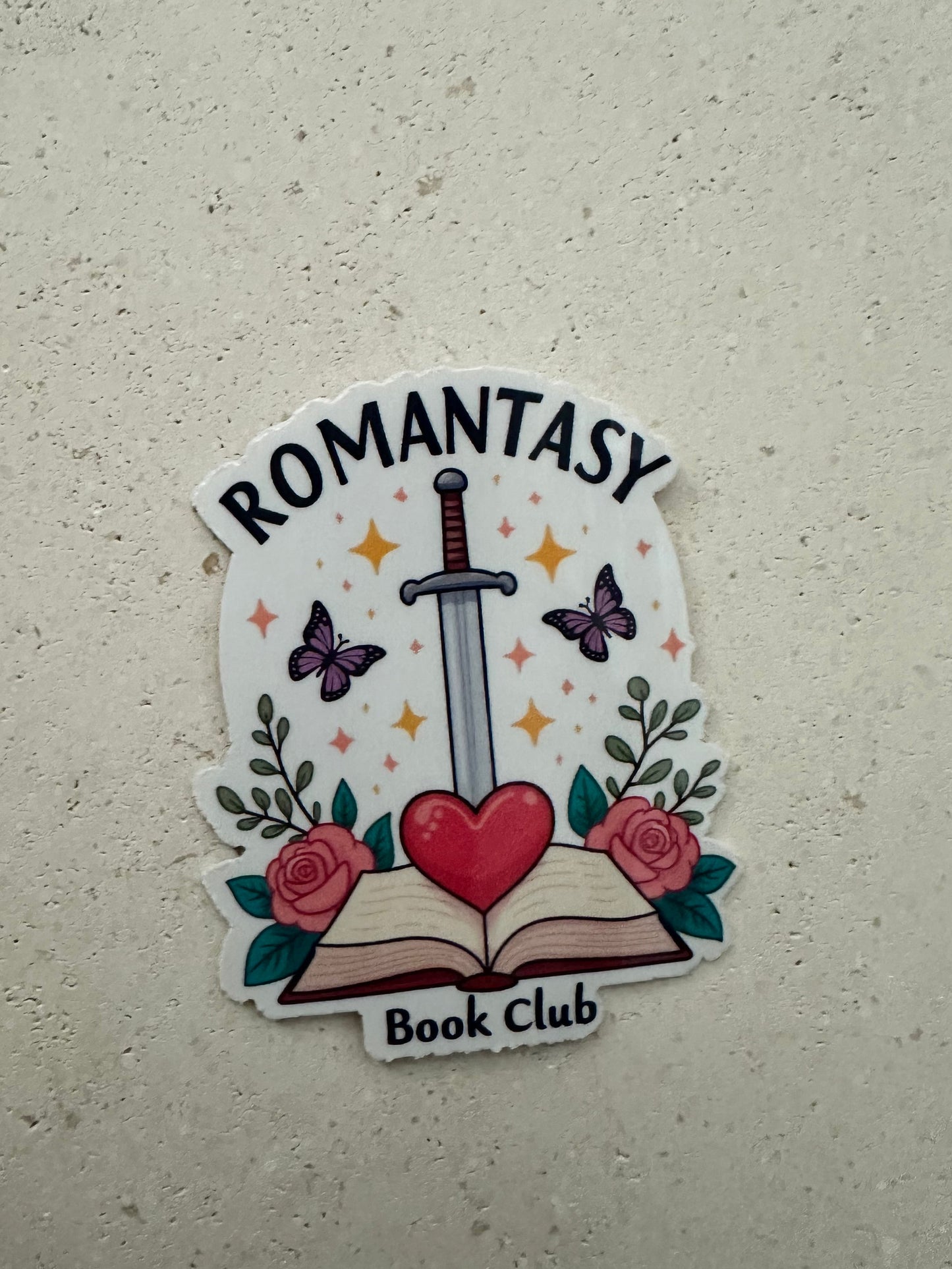 Romantasy Book Club Sword & Book - Sticker