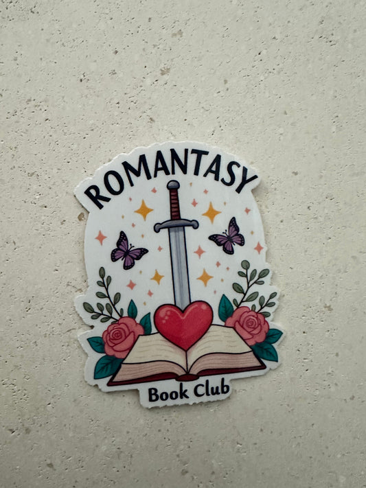 Romantasy Book Club Sword & Book - Sticker