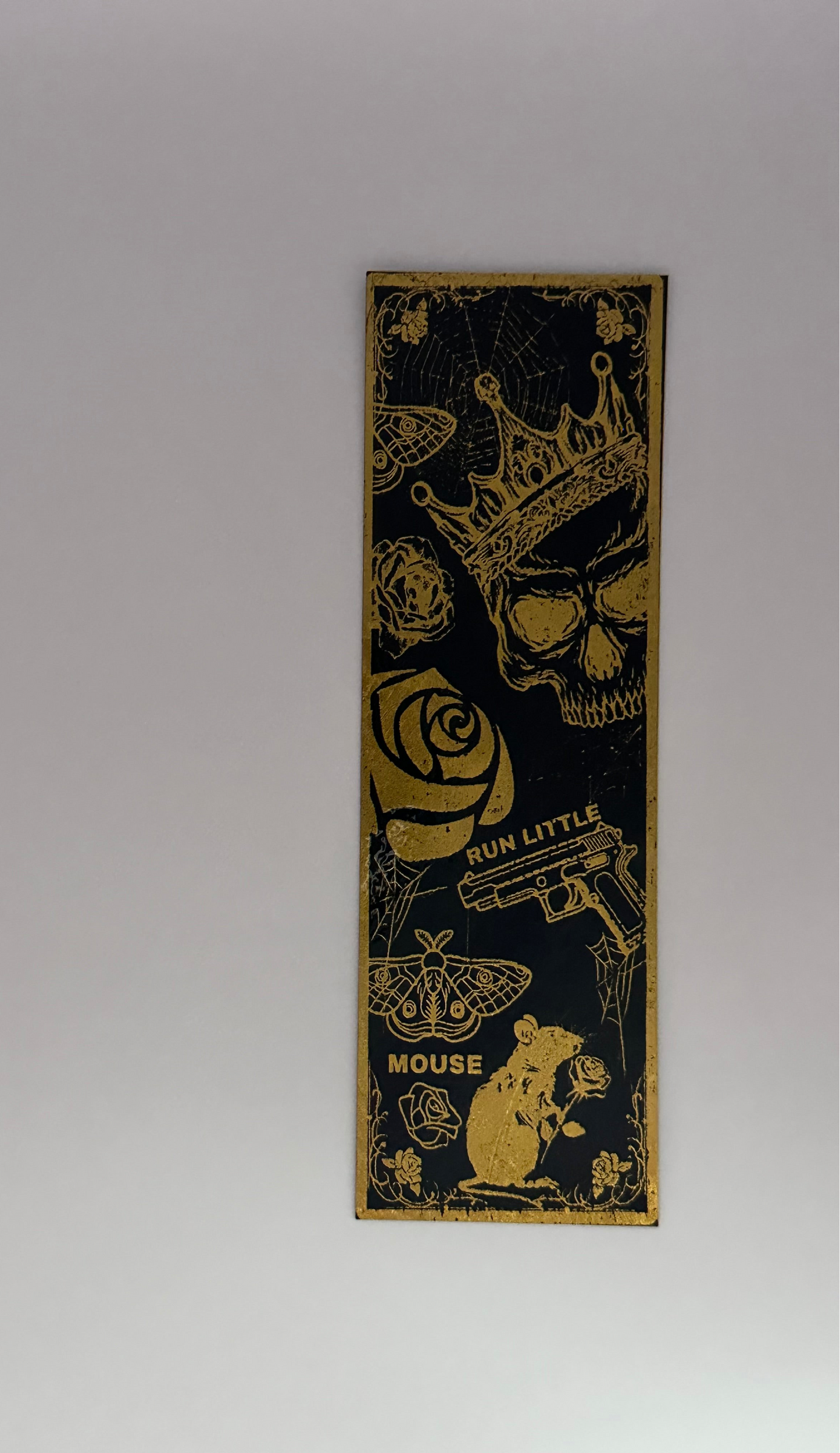 Run Little Mouse - Foil Bookmark - (Gold)