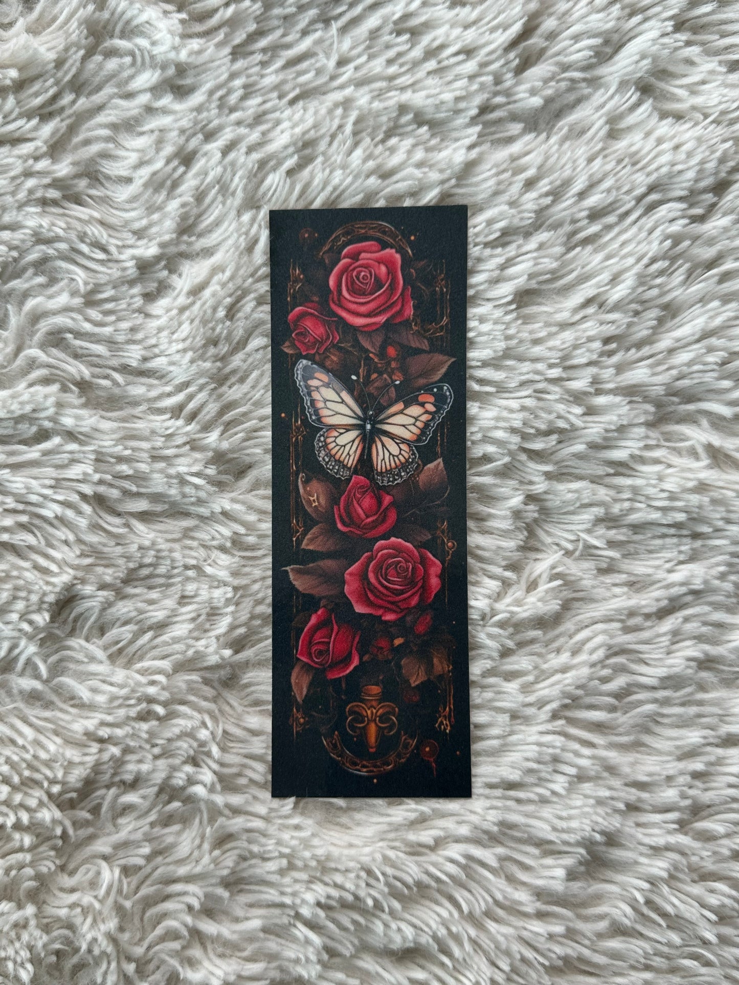 Butterfly & Roses - Bookmark (7)