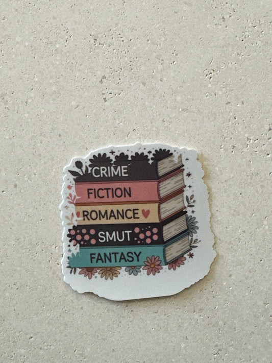Genre Bookstack - Sticker