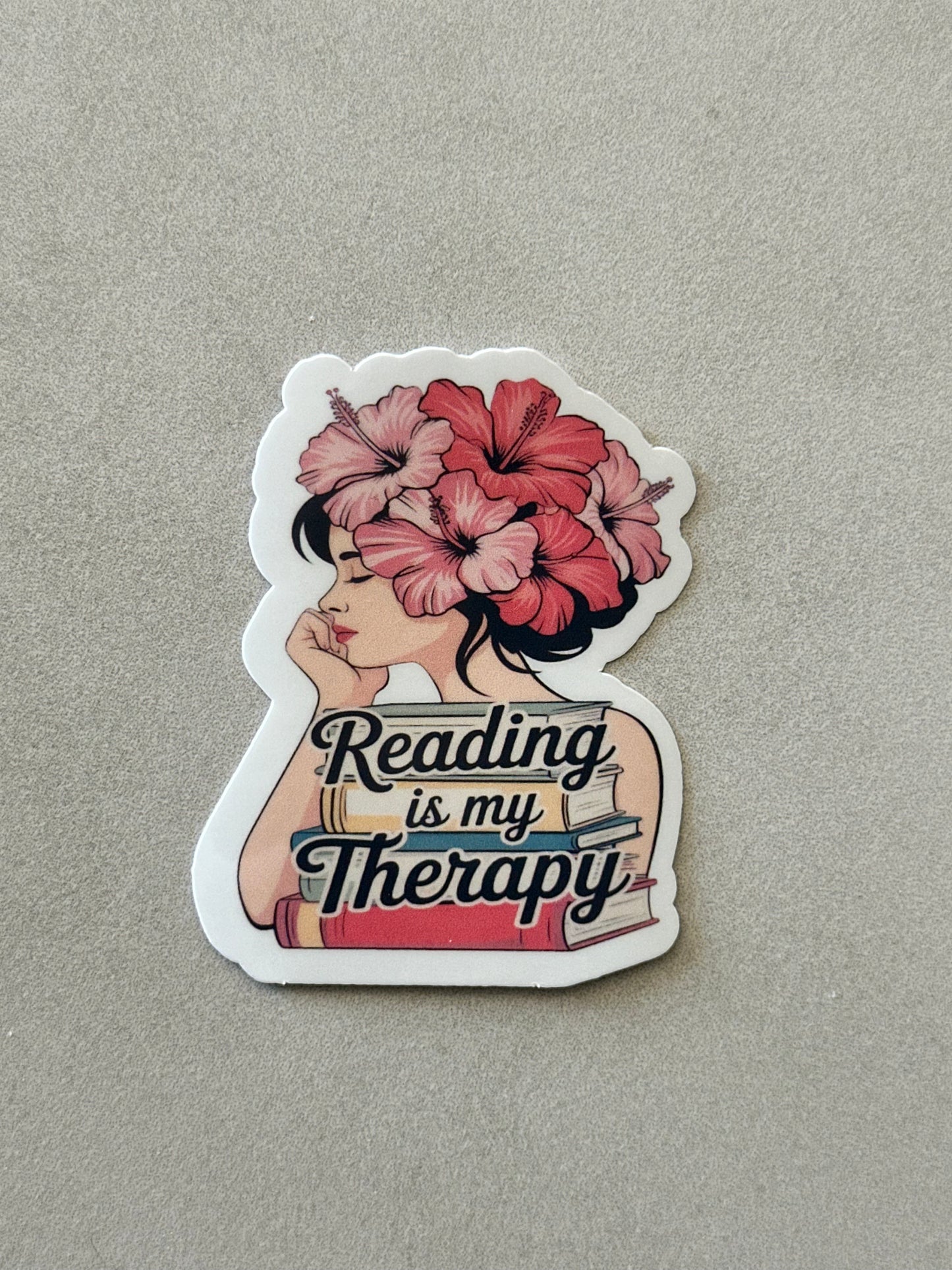 Reading Is My Therapy - Sticker