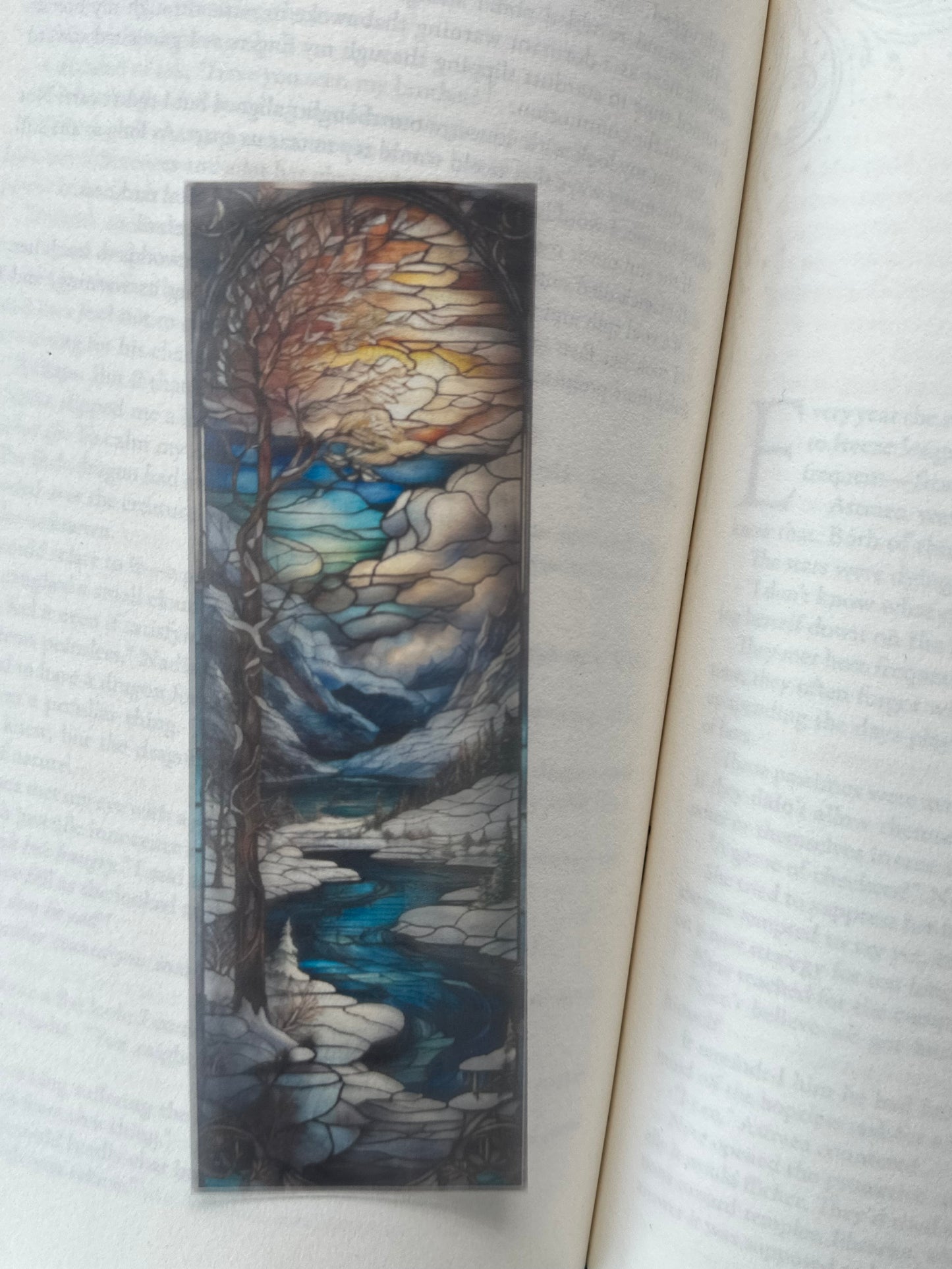 Stained Glass Style Landscape - Bookmark (75)