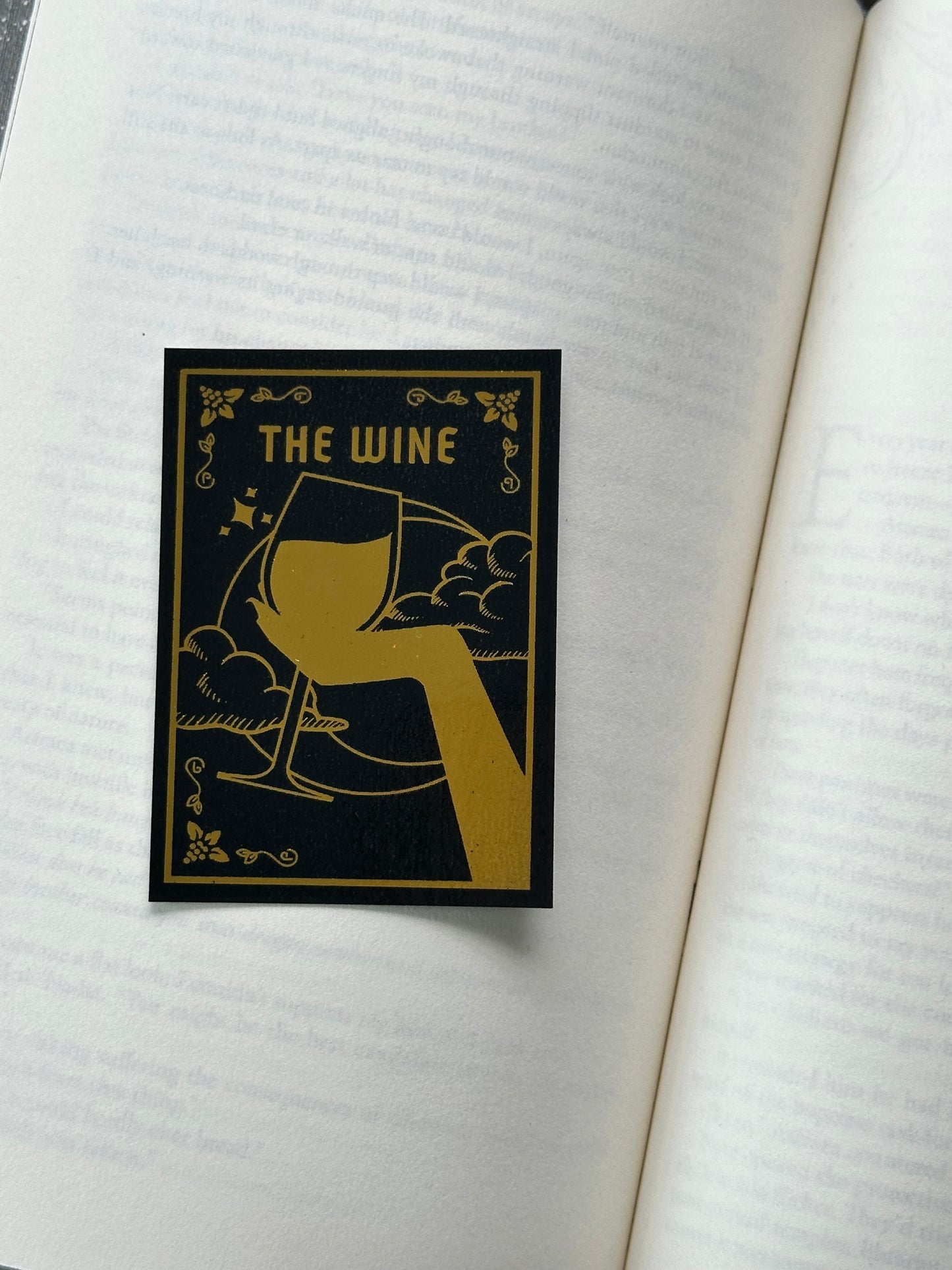 The Wine Tarot Card - Foil Bookmark - (Gold)