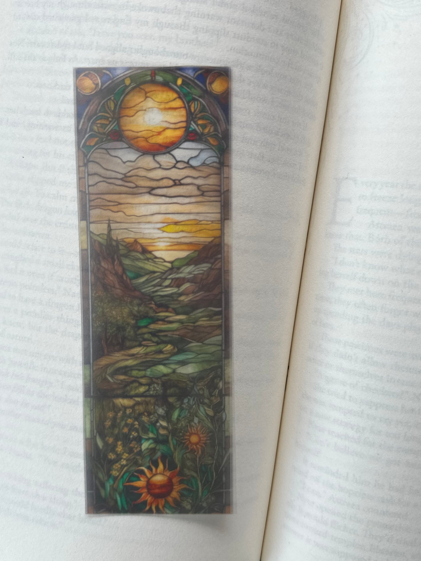 Stained Glass Style Landscape - Bookmark (76)