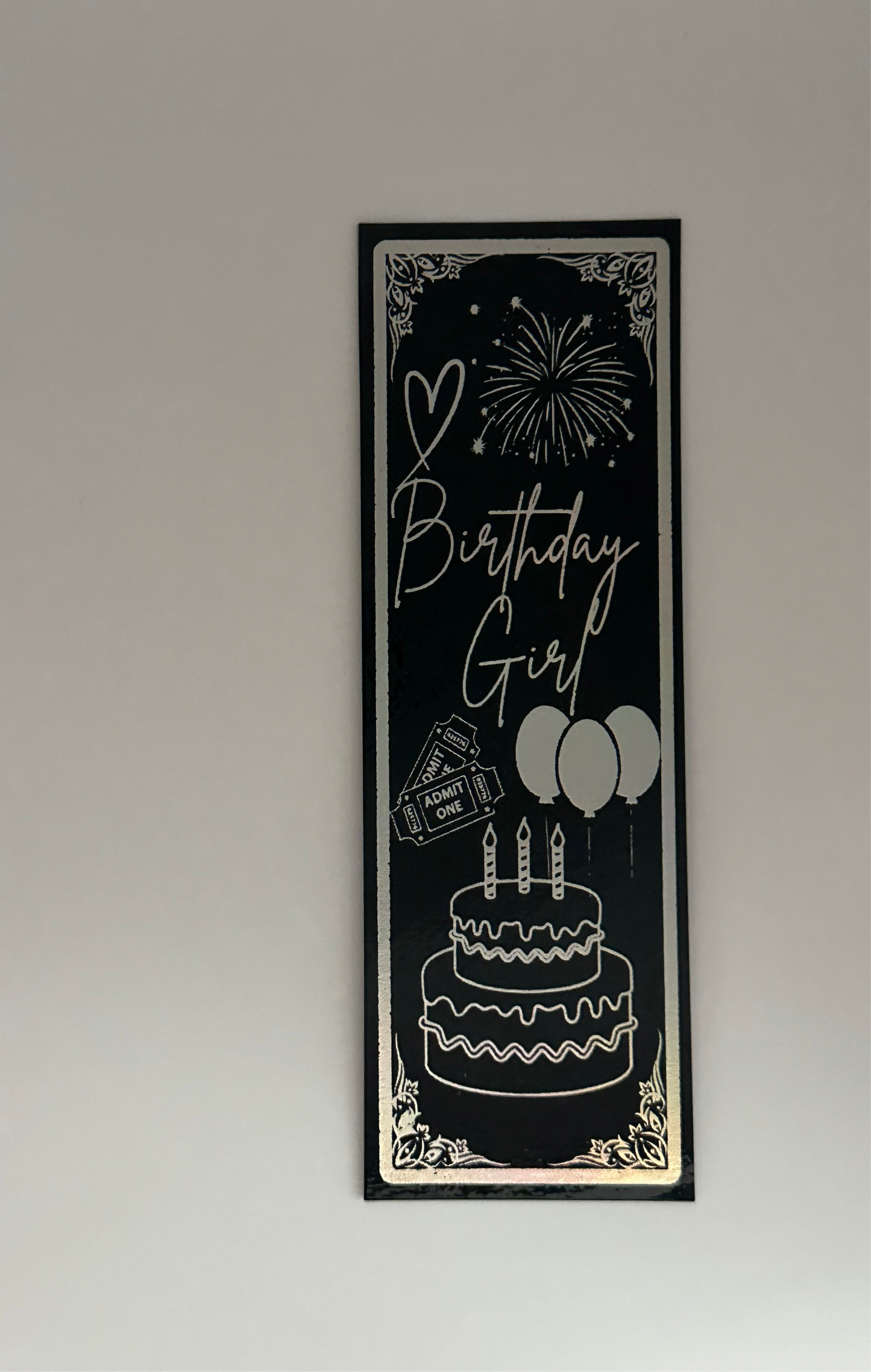 Birthday Girl - Foil Bookmark - (Silver Holographic)