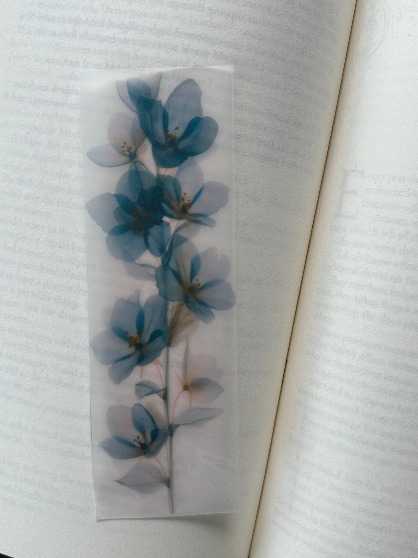 Water Colour Flowers - Vellum Paper Bookmark (21)