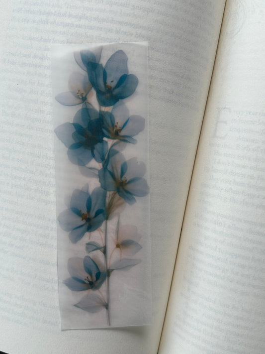 Water Colour Flowers - Vellum Paper Bookmark (21)