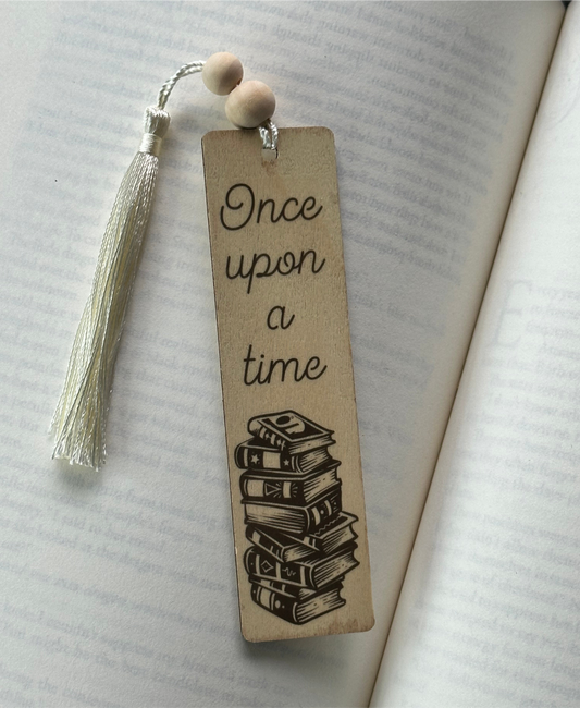 Once Upon A Time - Wood Bookmark - (Linen)