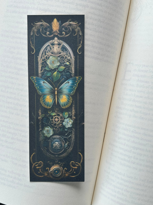 Butterfly & Flowers - Bookmark (3)