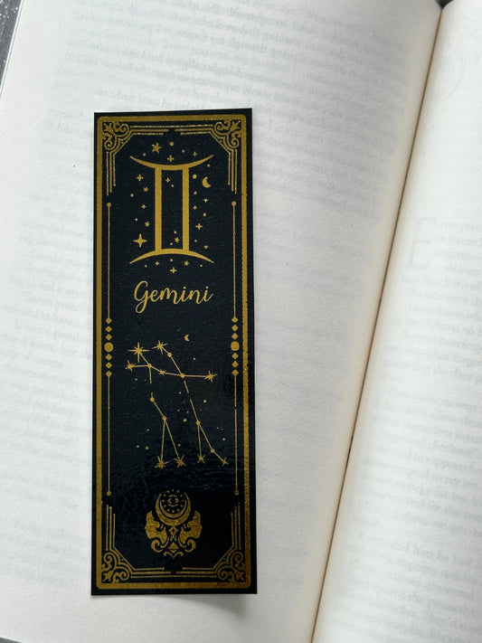 Gemini - Foil Bookmark - (Gold)