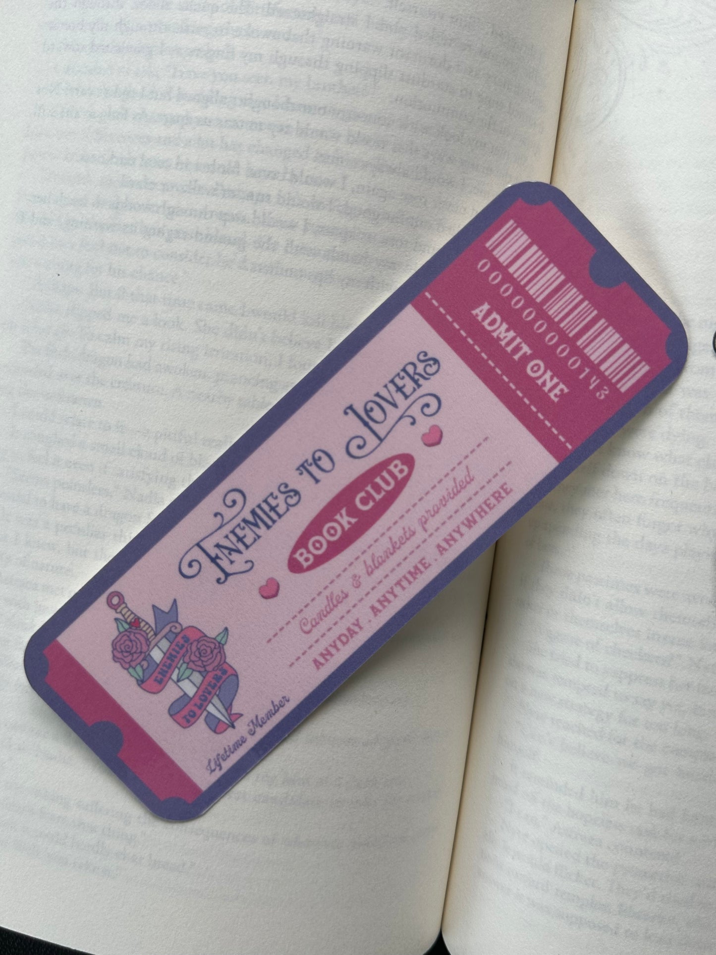 Enemies To Lovers Book Club - Bookmark (Pink)