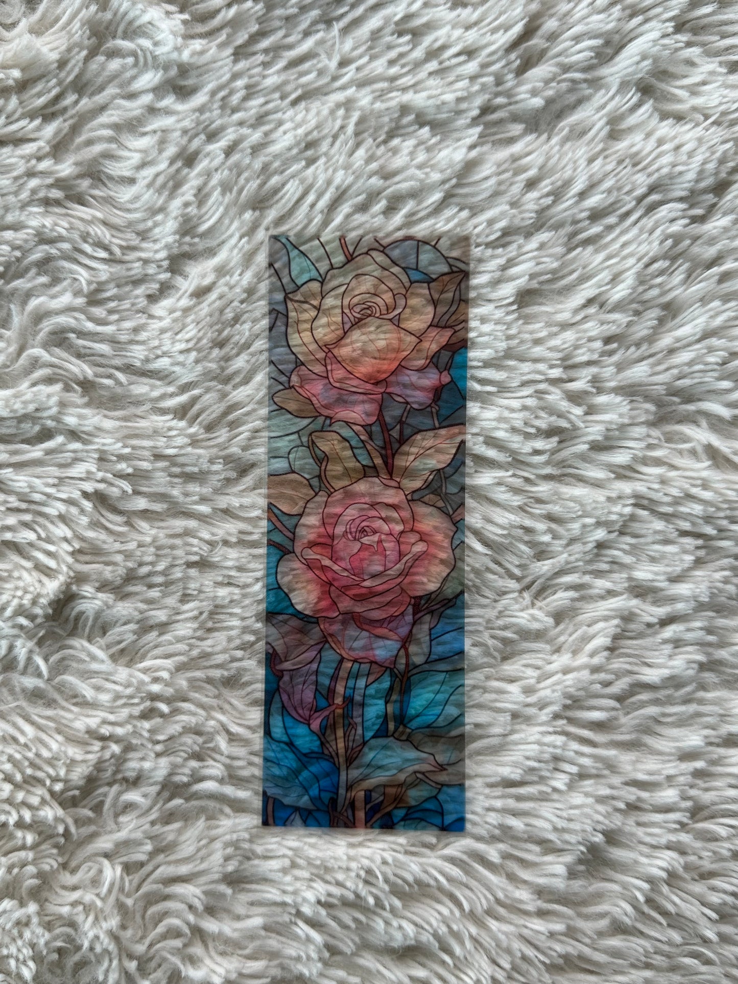 Stained Glass Style Flowers - Bookmark (1)