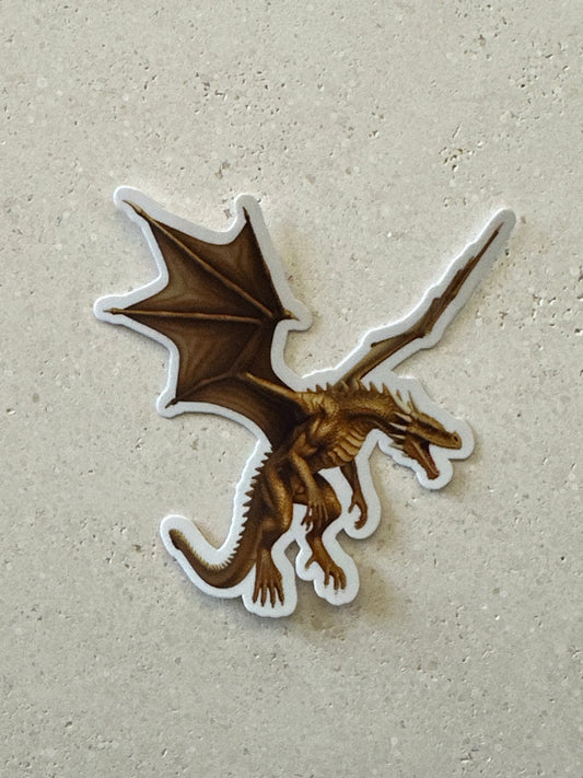 Roaring Gold Dragon - Sticker