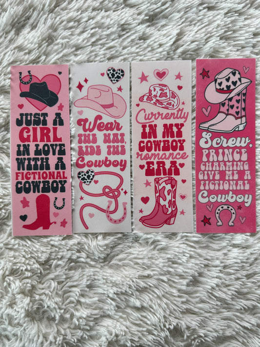 Cowboy Romance Bookmark Bundle - 4 Pack