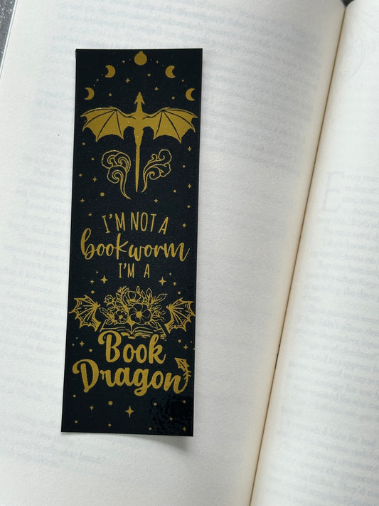 I’m Not A Bookworm - Foil Bookmark - (Gold)