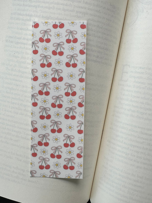 Cherries, Bows & Daisies - Bookmark