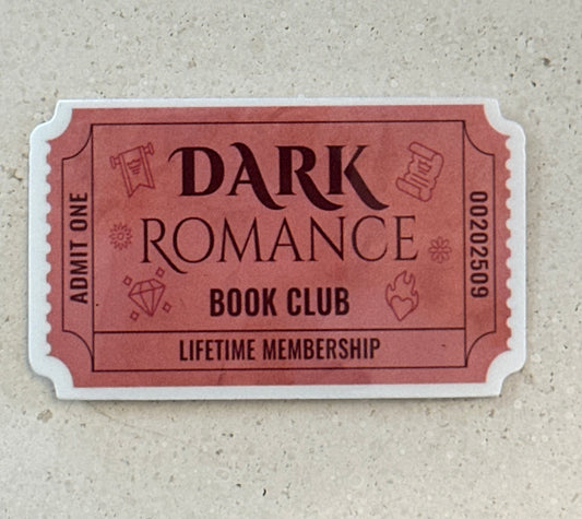 Dark Romance Book Club Ticket - Sticker