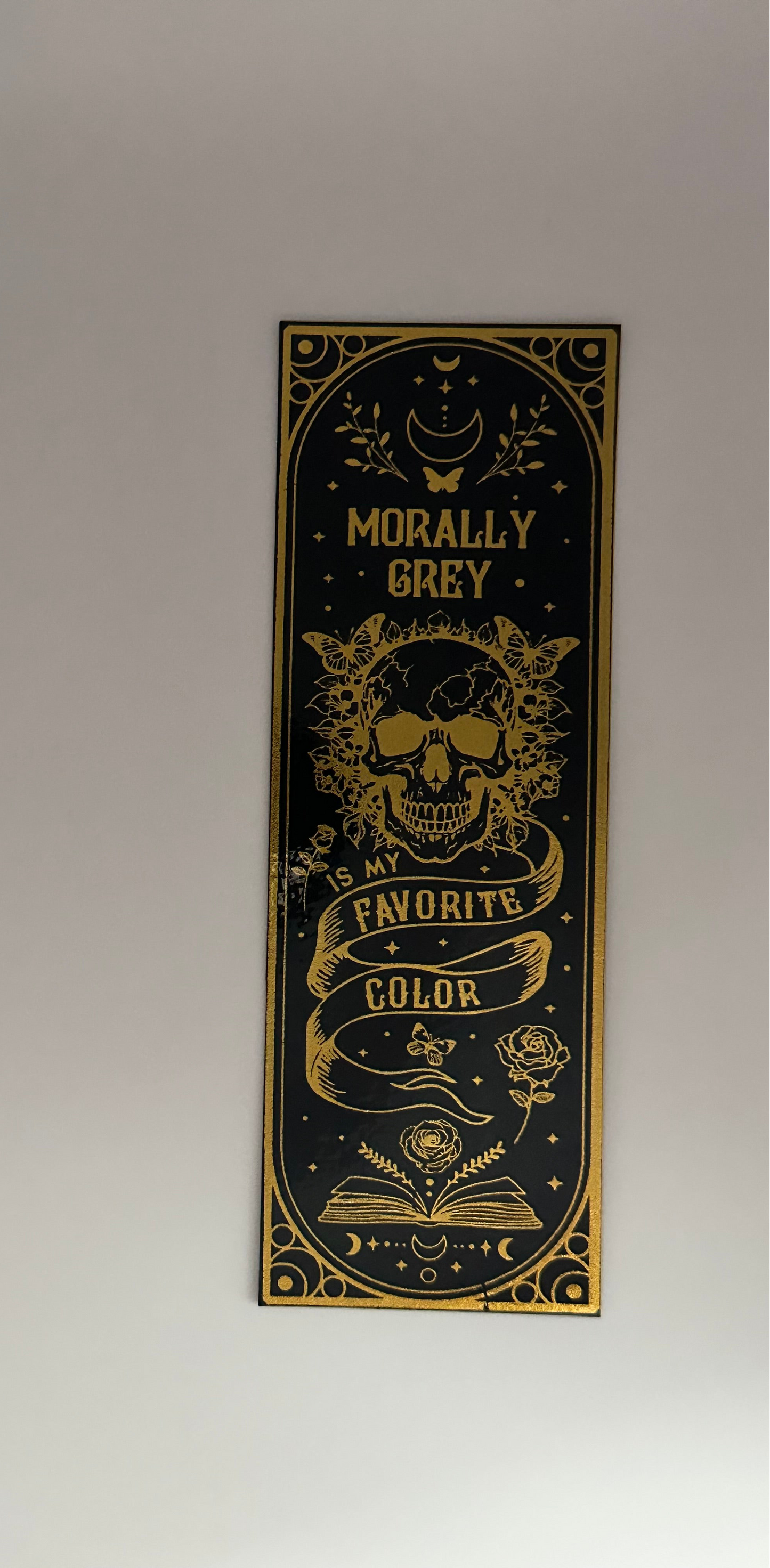 Morally Grey - Foil Bookmark - (Gold)