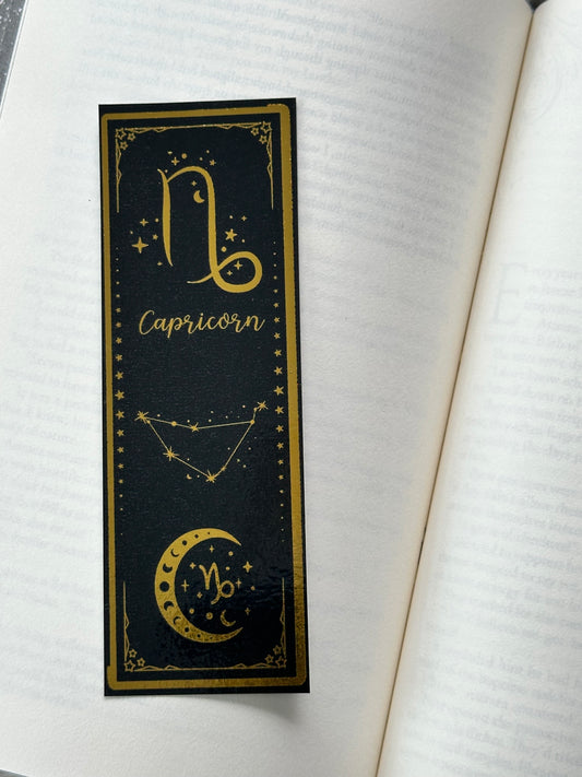 Capricorn - Foil Bookmark - (Gold)