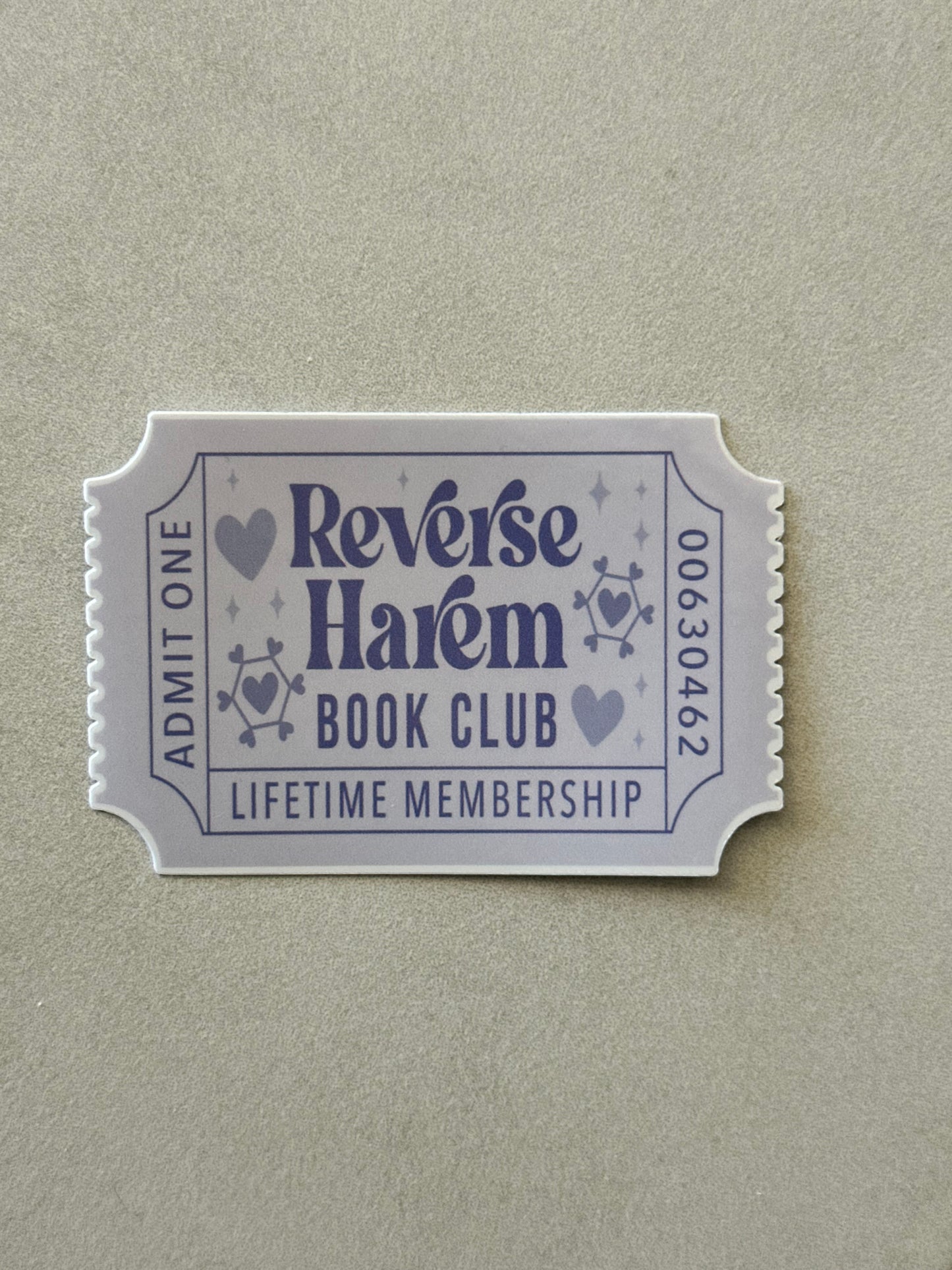 Reverse Harem Book Club Ticket - Sticker