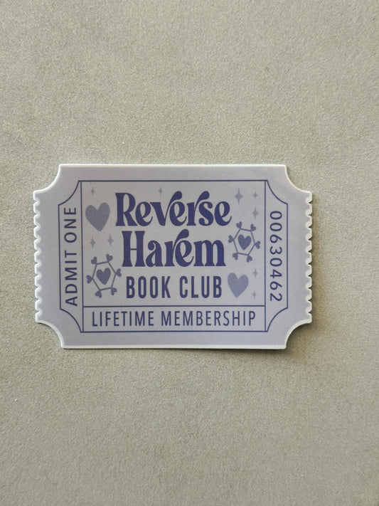 Reverse Harem Book Club Ticket - Sticker