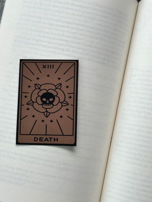 Death Tarot Card - Foil Bookmark - (Rose Gold)
