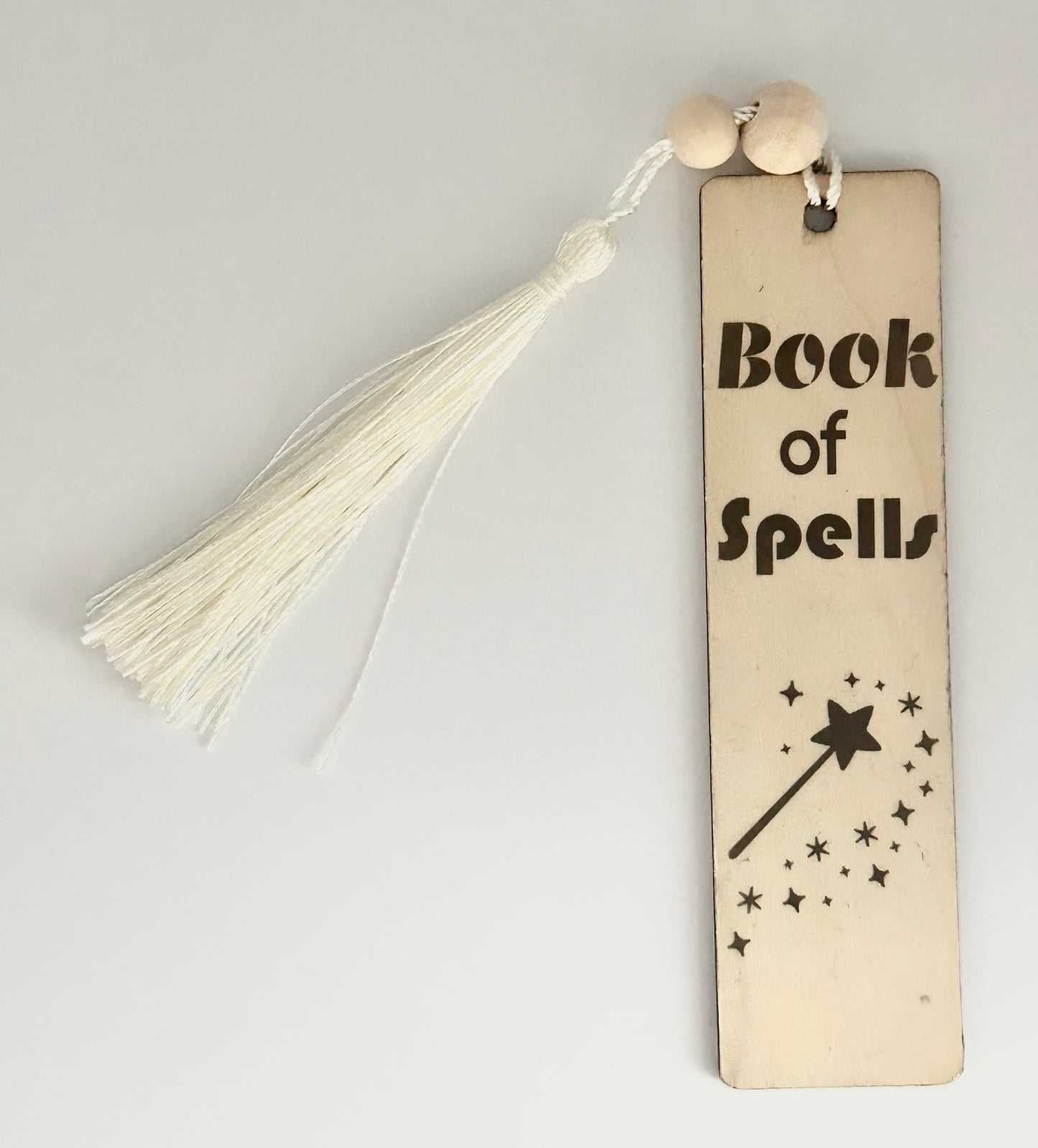 Book Of Spells - Wood Bookmark - (Linen)