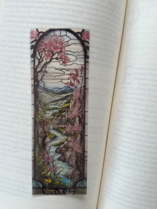 Stained Glass Style Landscape - Bookmark (100)
