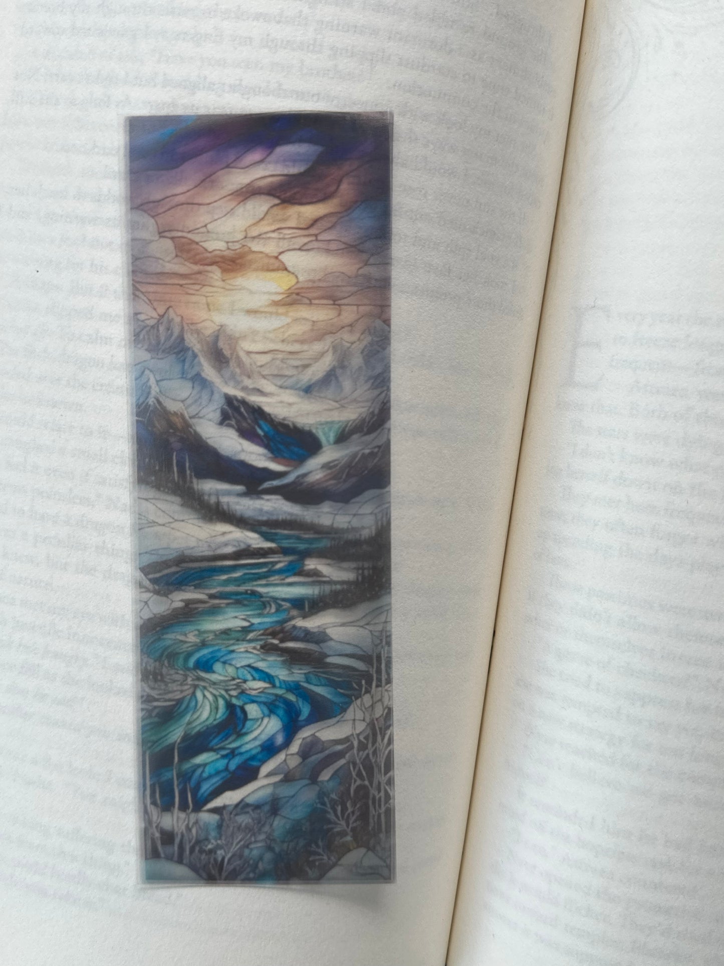 Stained Glass Style Landscape - Bookmark (90)