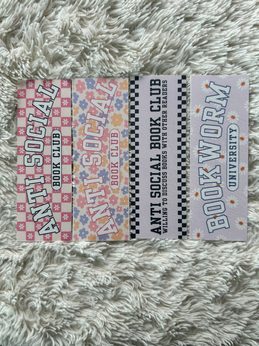 Antisocial Book Club Bookmark Bundle - 4 Pack