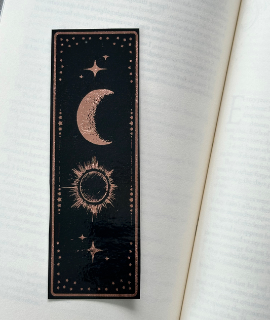 Sun, Moon, Stars - Foil Bookmark - (Rose Gold)