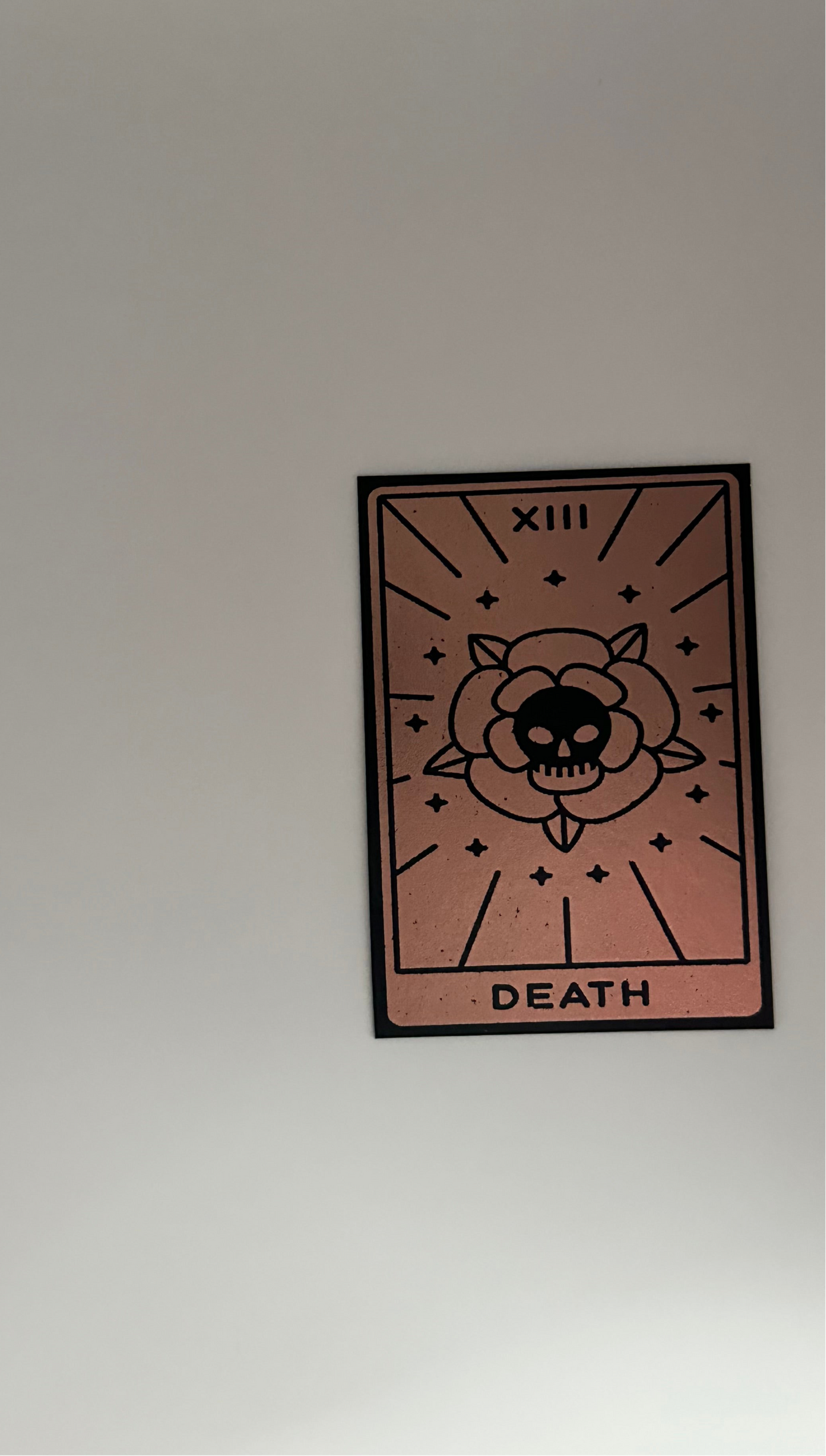 Death Tarot Card - Foil Bookmark - (Rose Gold)
