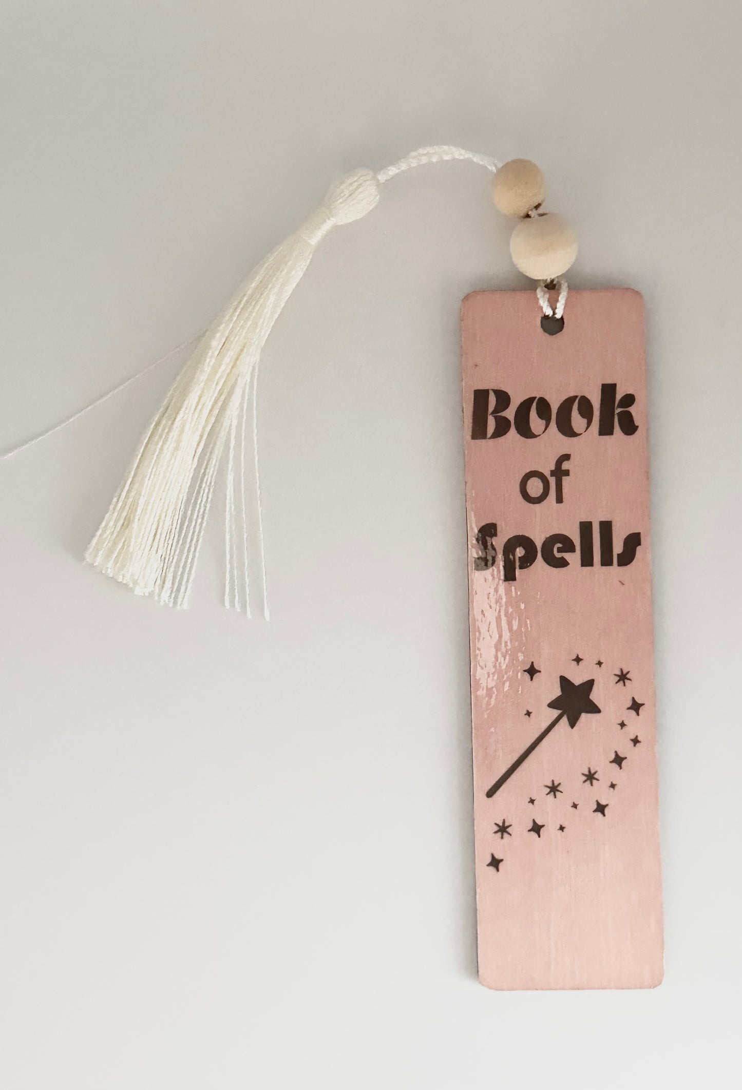 Book Of Spells - Wood Bookmark - (Rose)