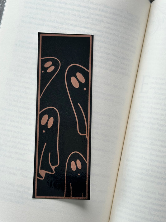 Cute Ghosts - Foil Bookmark - (Rose Gold)
