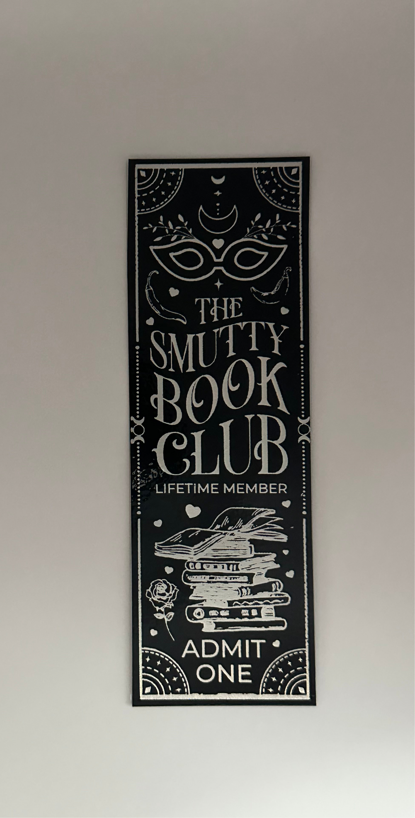 Smutty Book Club - Foil Bookmark - (Silver Holographic)