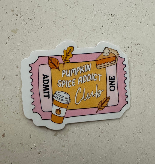 Pumpkin Spice Addict Club - Sticker