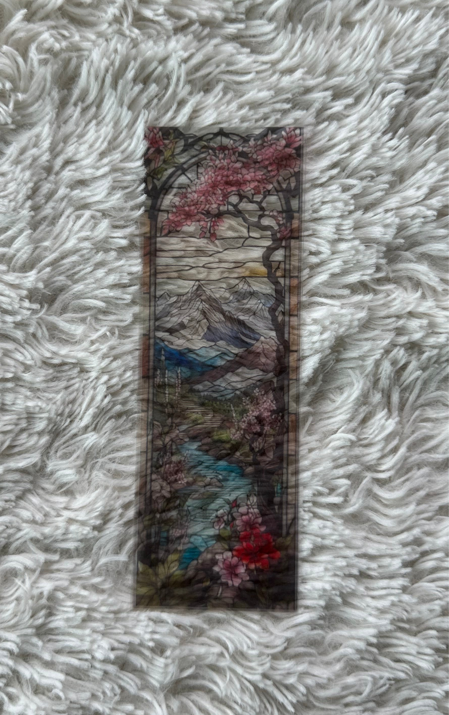 Stained Glass Style Landscape - Bookmark (80)