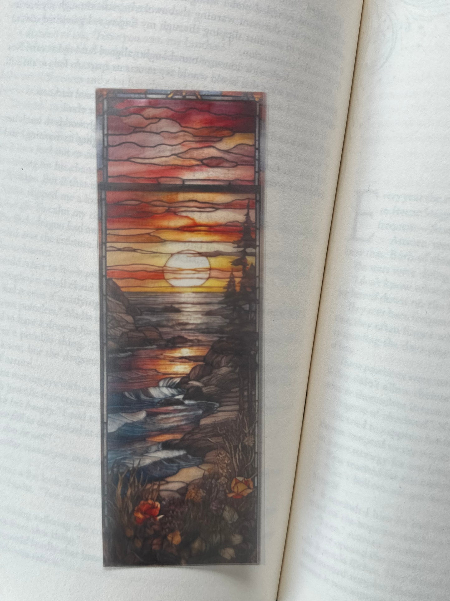 Stained Glass Style Landscape - Bookmark (41)
