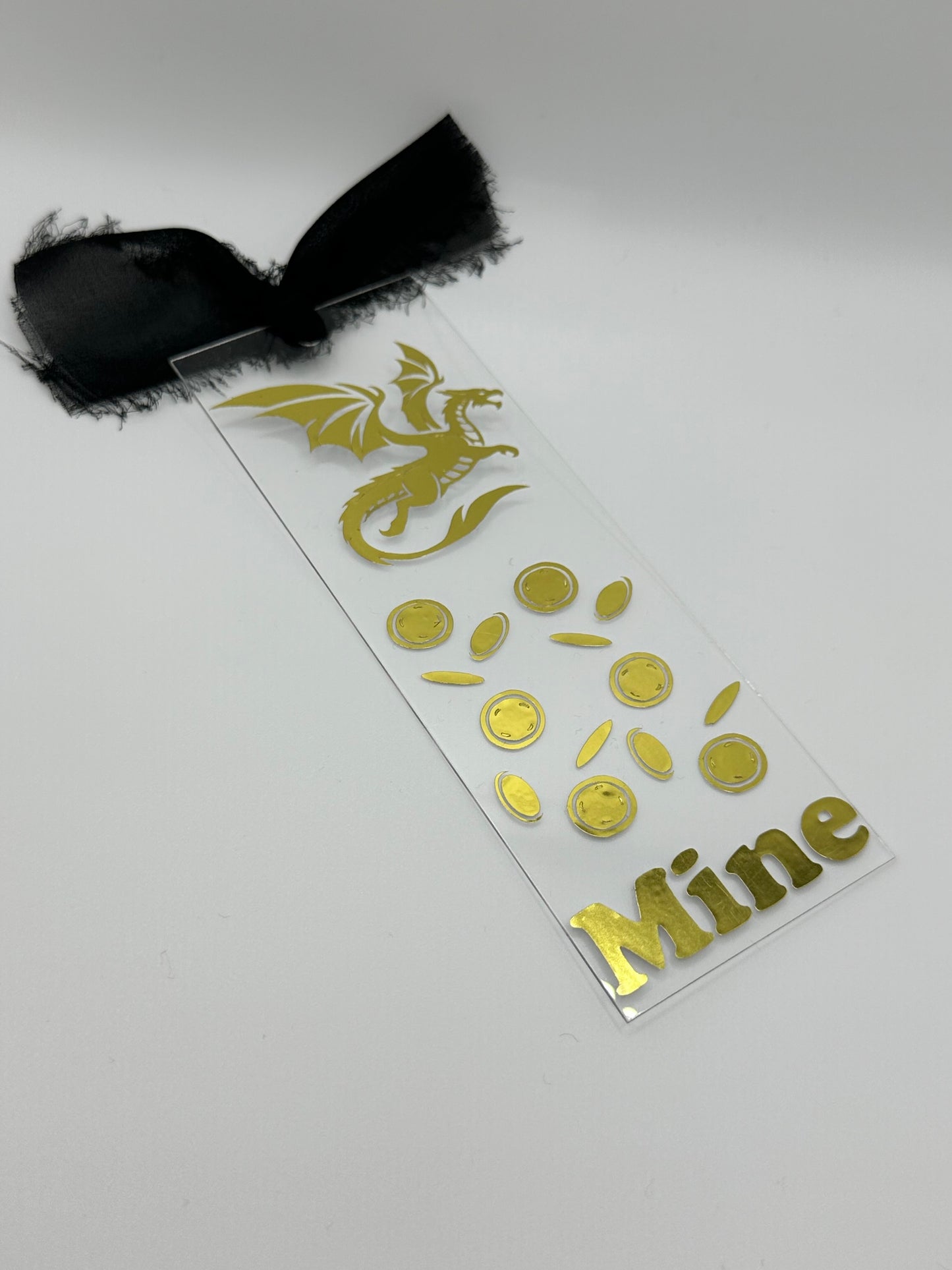 Gold Dragon & Treasure - Acrylic Bookmark