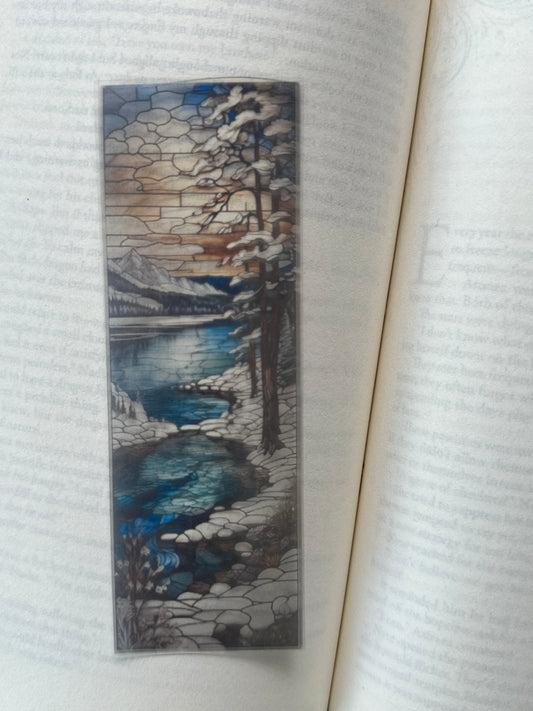 Stained Glass Style Landscape - Bookmark (89)