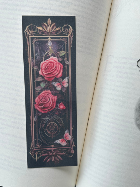 Pink Roses & Butterflies - Bookmark (22)