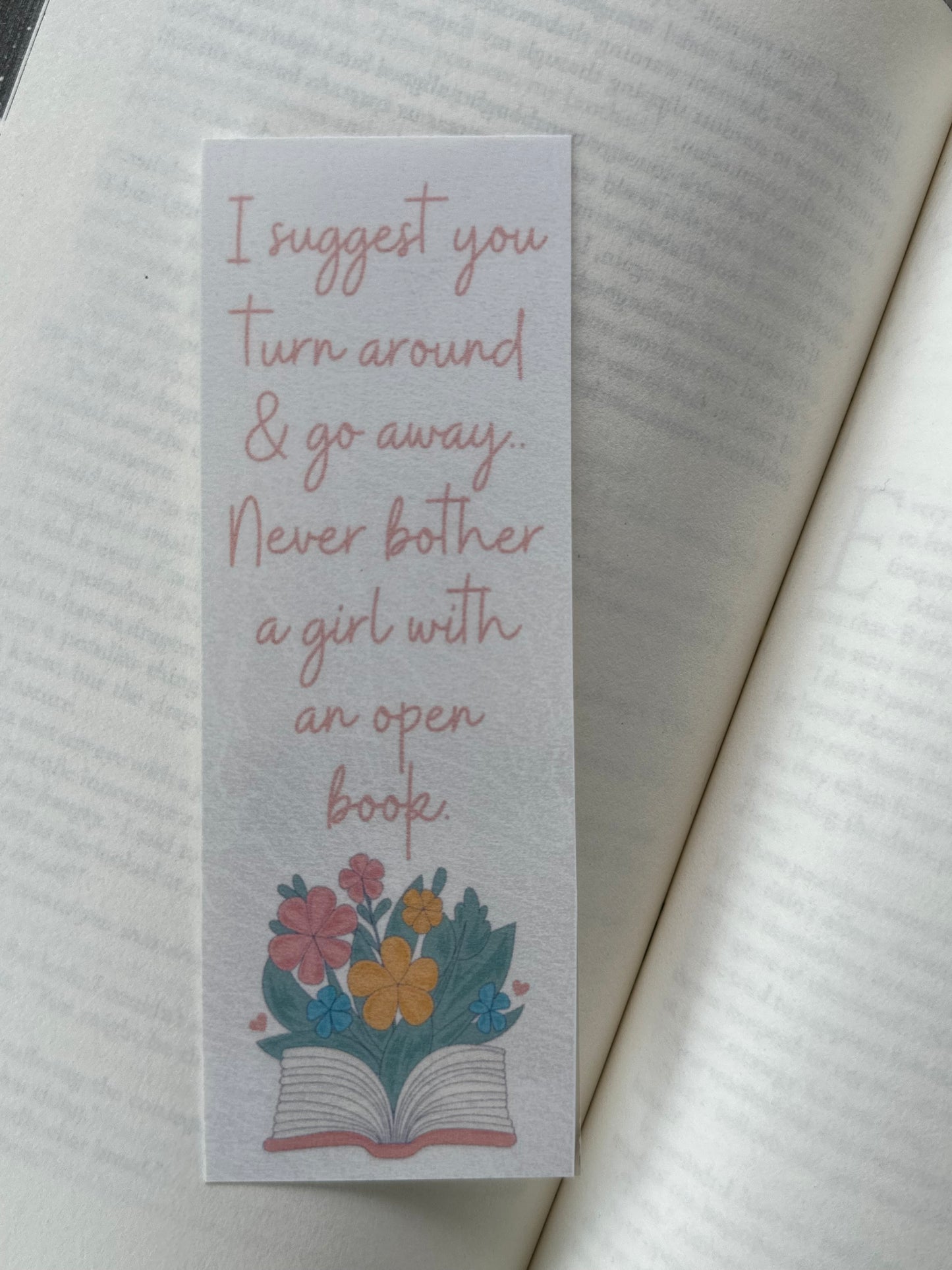 Floral Open Book Quotes Bookmark Bundle - 4 Pack