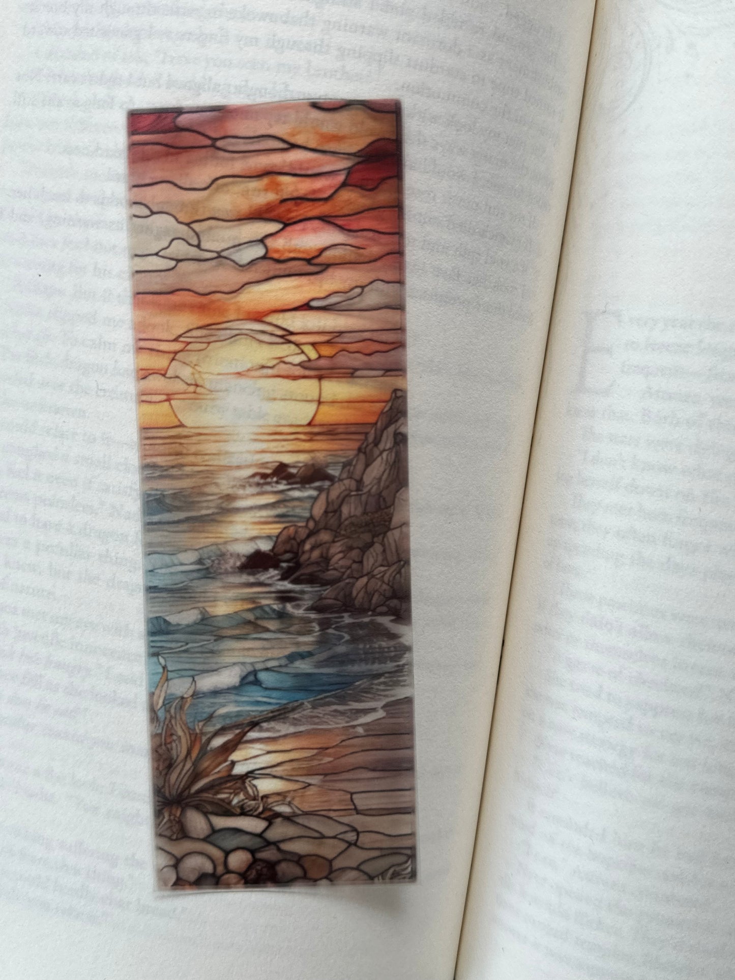 Stained Glass Style Landscape - Bookmark (99)