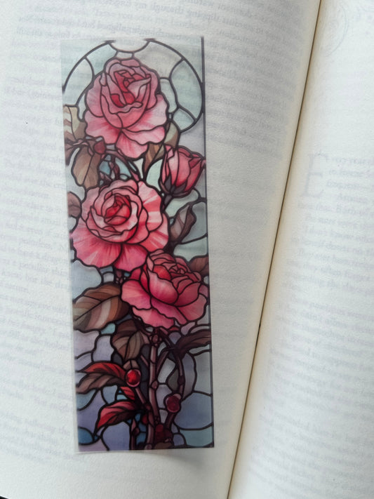 Stained Glass Style Rose - Bookmark (9)