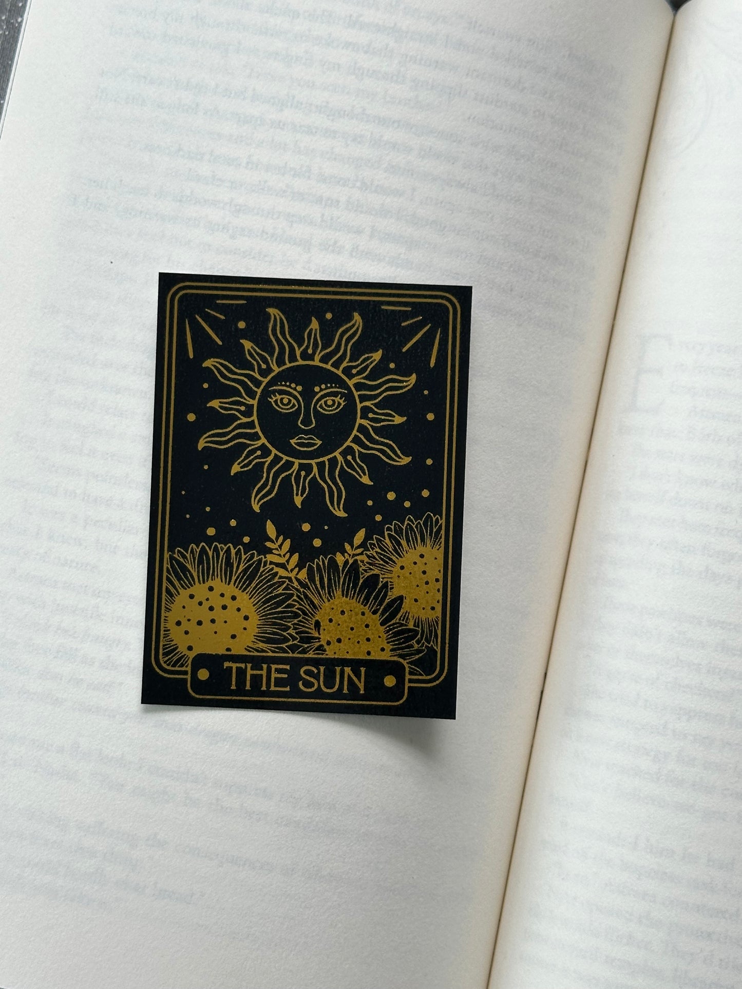 The Sun Tarot Card - Foil Bookmark - (Gold)