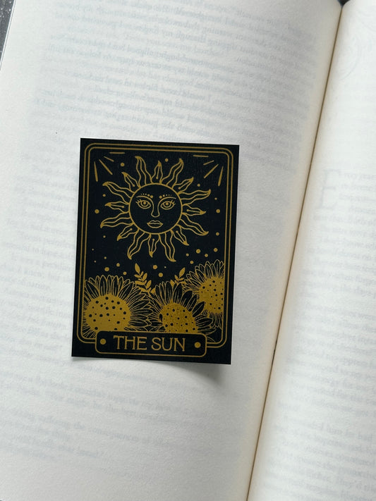 The Sun Tarot Card - Foil Bookmark - (Gold)