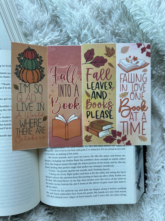 Autumn Leaves Bookmark Bundle - 4 Pack